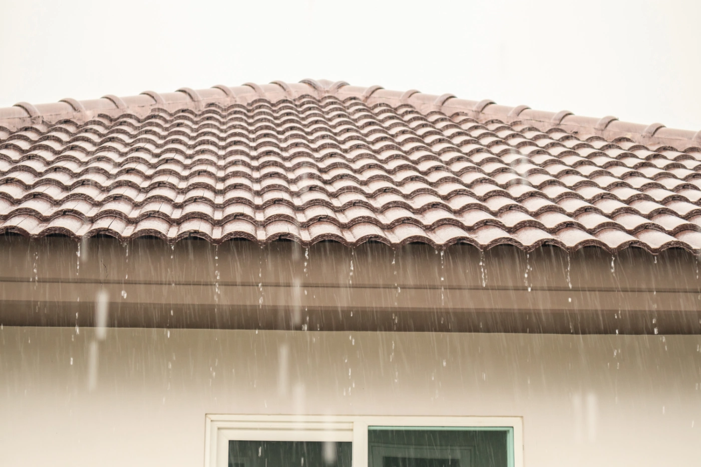 雨と屋根